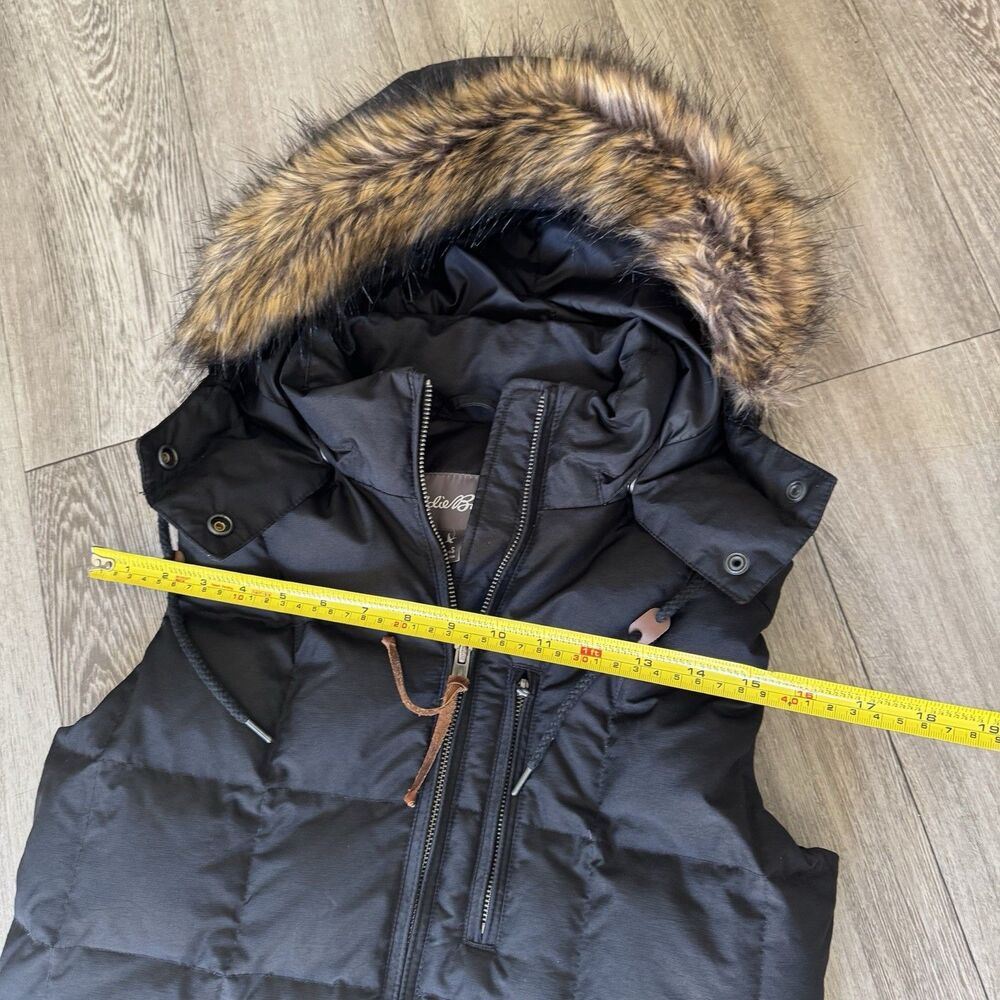 Eddie Bauer Women's Yukon Classic Fitted Down Vest Sz S Black Cabin Core MP $179 - Picture 10 of 15